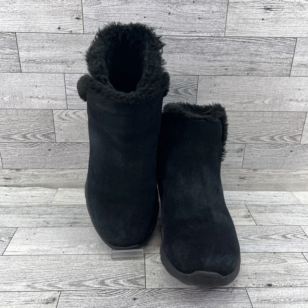 Skechers On The Go Gen 5 Goga Mat 14356‎ Black Suede Ankle Boots Women Size 6